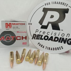 Municion Hornady Match 308 win 168gr BTHP