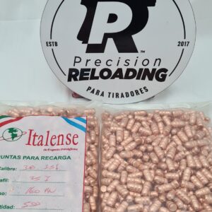 Puntas Ponsiglione cobreadas calibre 357 peso 160gr. Bolsa por 500 unidades. precio por 1000