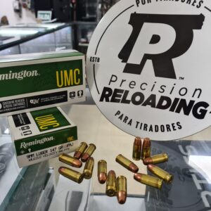 Municion Remington 9mm de 147gr FMJ