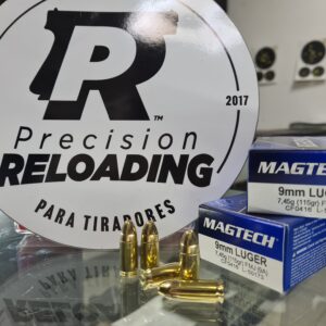 Munición Magtech 9 mm de 115gr FMJ x 50 tiros